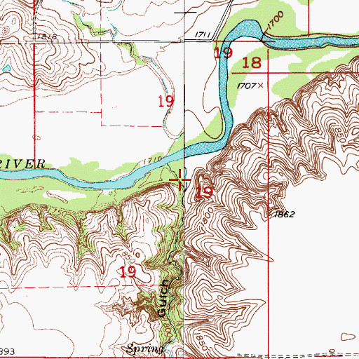 Topographic Map of Silver Gulch, NE