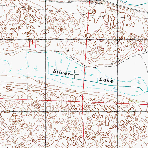 Topographic Map of Silver Lake, NE