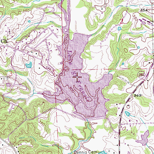 Topographic Map of Lake Saint Francis, AR