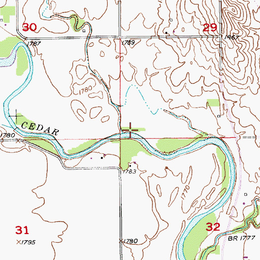 Topographic Map of Silver Valley Creek, NE