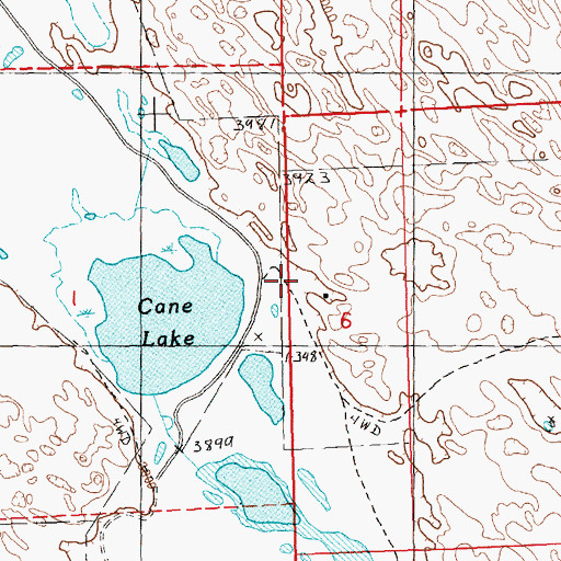 Topographic Map of Skala Ranch, NE