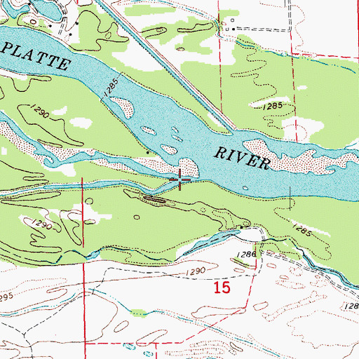 Topographic Map of Skull Creek, NE