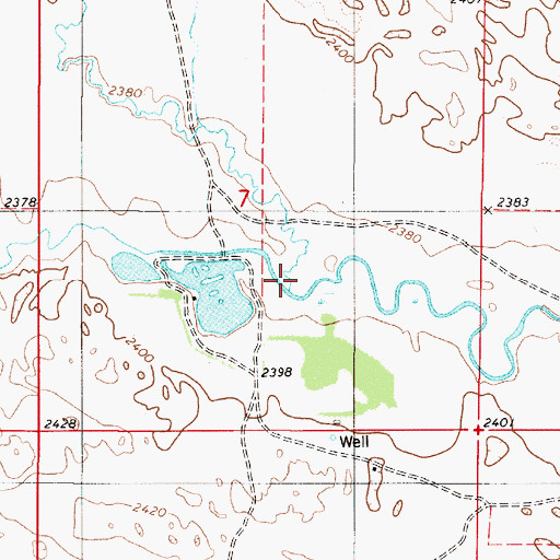 Topographic Map of Skull Creek, NE