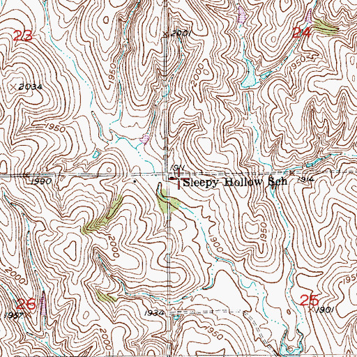 Topographic Map of Sleep Hollow School, NE