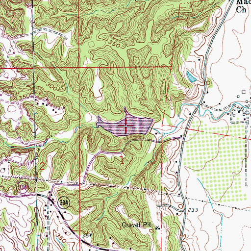 Topographic Map of Loeb Lake, AR
