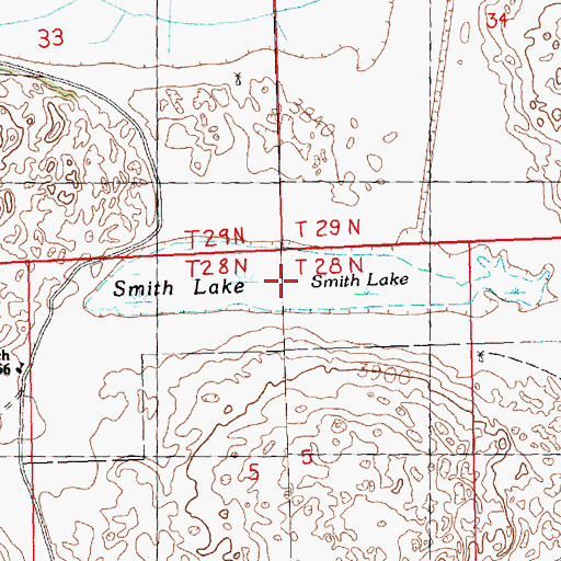 Topographic Map of Smith Lake, NE