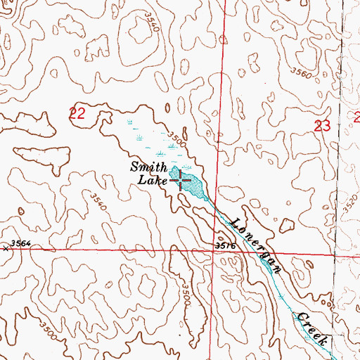 Topographic Map of Smith Lake, NE