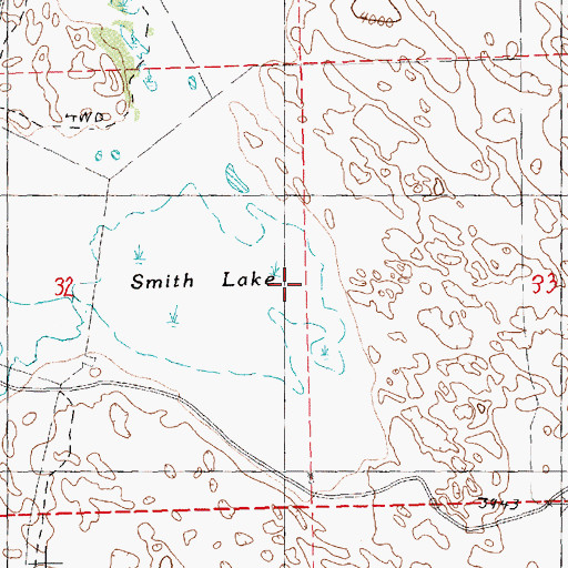 Topographic Map of Smith Lake, NE