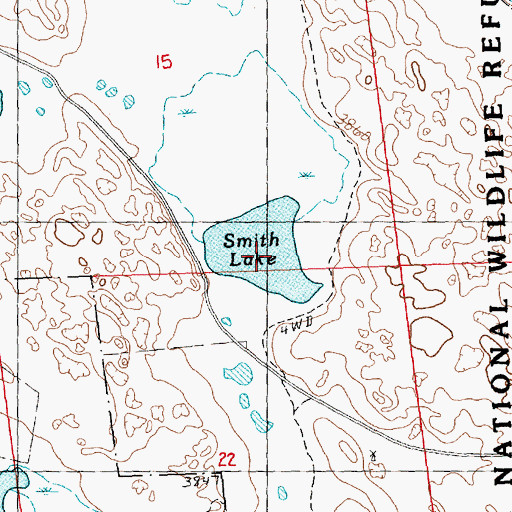 Topographic Map of Smith Lake, NE