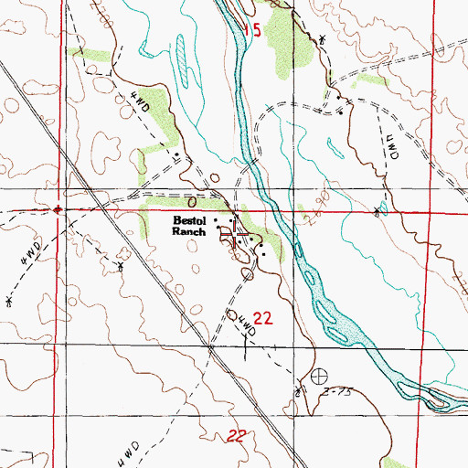 Topographic Map of Bestol Ranch, NE