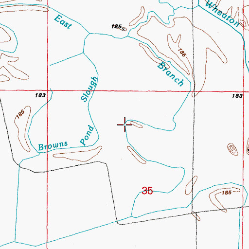 Topographic Map of Blue Hole (historical), AR