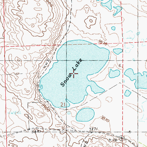 Topographic Map of Snow Lake, NE