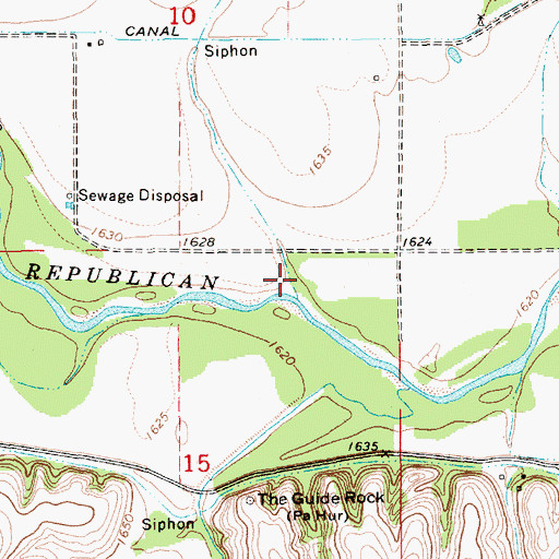 Topographic Map of Soap Creek, NE