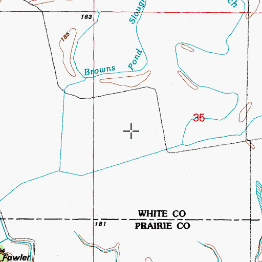 Topographic Map of Clemens Brake (historical), AR