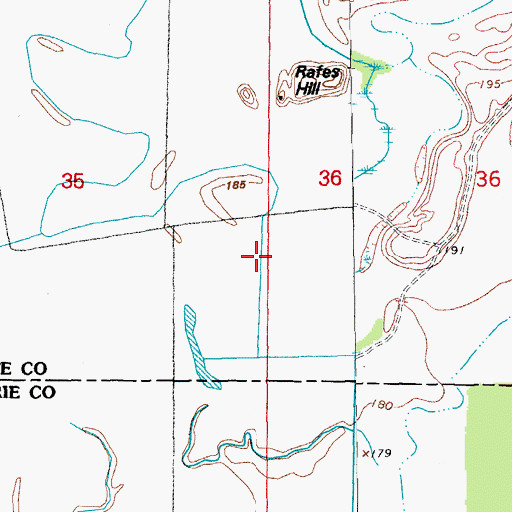 Topographic Map of Crow Lake (historical), AR