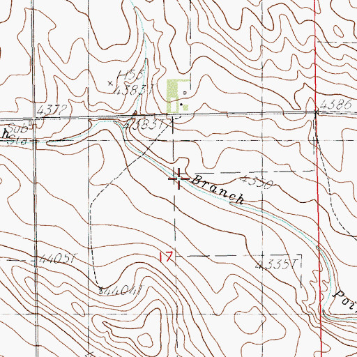 Topographic Map of South Branch Point of Rocks Creek, NE