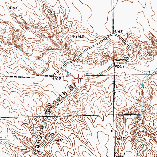 Topographic Map of South Branch Sand Canyon, NE