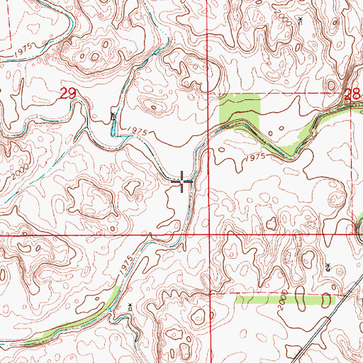 Topographic Map of South Branch Sand Creek, NE