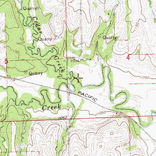 Topographic Map of South Cedar Creek, NE