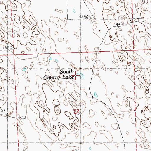 Topographic Map of South Cherry Lake, NE
