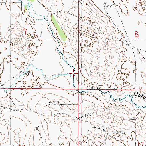 Topographic Map of South Fork Calamus River, NE
