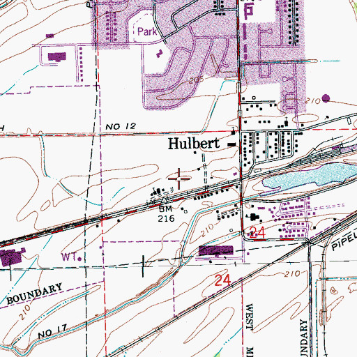 Topographic Map of Mack School (historical), AR