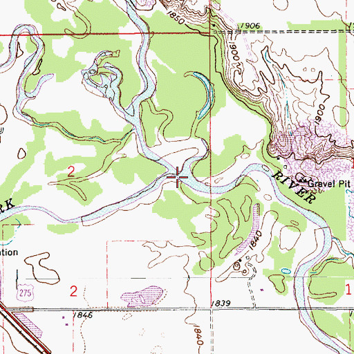 Topographic Map of South Fork Elkhorn River, NE