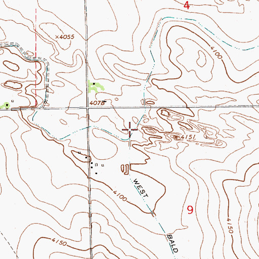 Topographic Map of South Horse Creek Lateral, NE