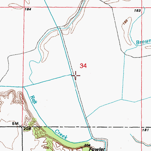 Topographic Map of Round Brake (historical), AR