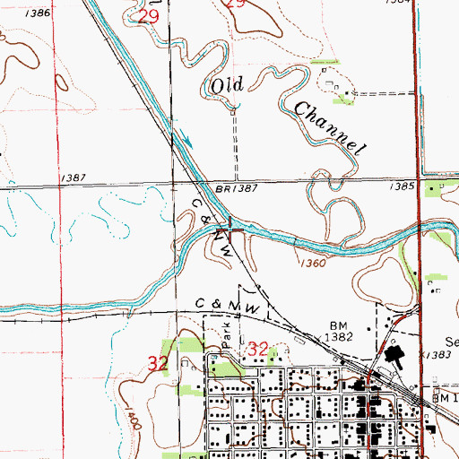 Topographic Map of South Logan Creek, NE