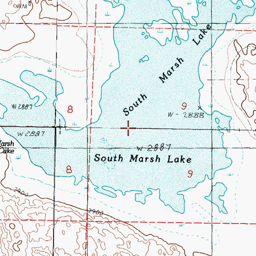 Topographic Map of South Marsh Lake, NE