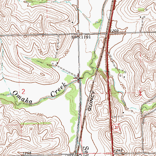 Topographic Map of South Omaha Creek, NE