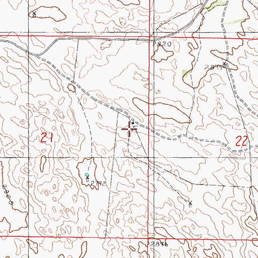 Topographic Map of South Wrage School, NE