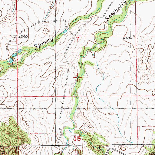 Topographic Map of Sowbelly Canyon, NE