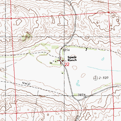Topographic Map of Spade Ranch, NE