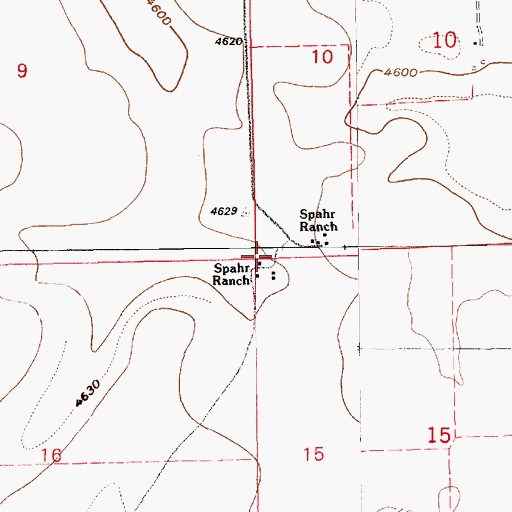 Topographic Map of Spahr Ranch, NE