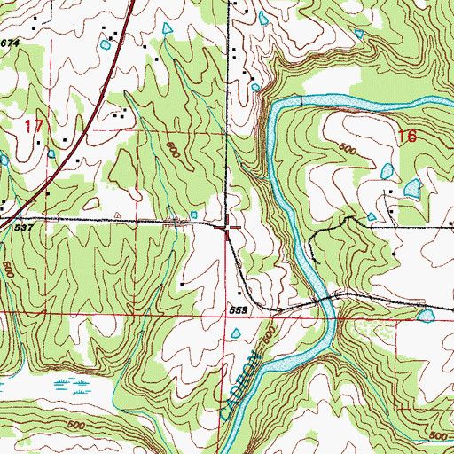 Topographic Map of Pinnacle Springs (historical), AR