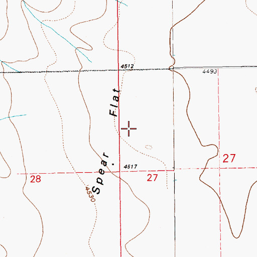 Topographic Map of Spear Flat, NE