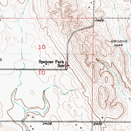 Topographic Map of Spencer Park School (historical), NE