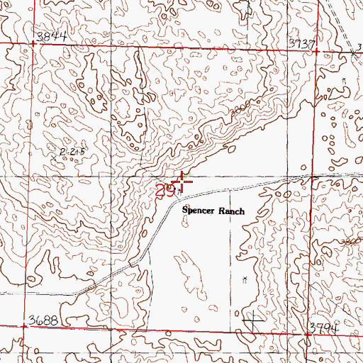 Topographic Map of Spencer Ranch, NE
