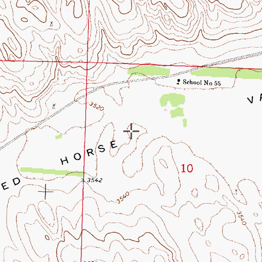 Topographic Map of Spotted Horse Valley, NE