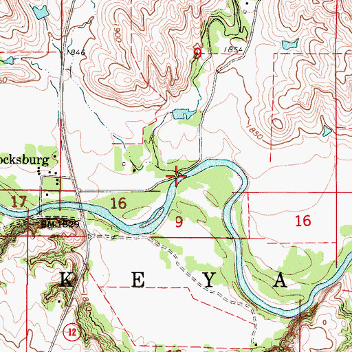 Topographic Map of Spotted Tail Creek, NE