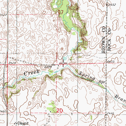 Topographic Map of Spring Branch, NE