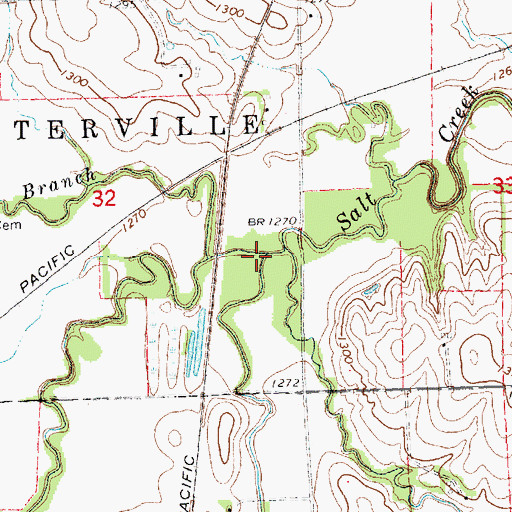 Topographic Map of Spring Branch, NE