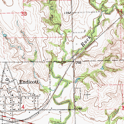 Topographic Map of Spring Creek, NE