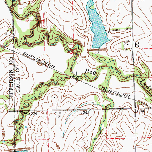 Topographic Map of Spring Creek, NE