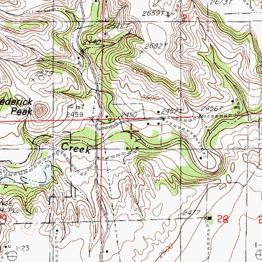 Topographic Map of Spring Creek, NE