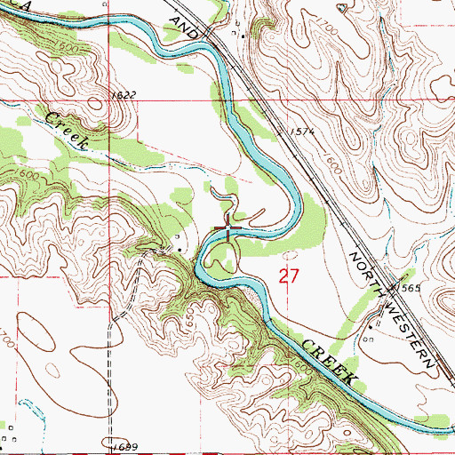 Topographic Map of Spring Creek, NE