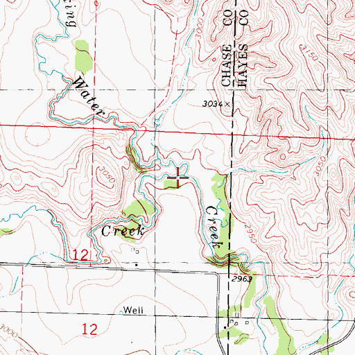 Topographic Map of Spring Creek, NE