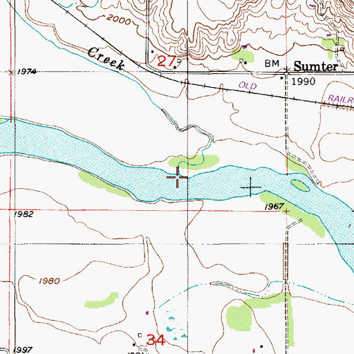 Topographic Map of Spring Creek, NE